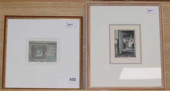Howard Phipps (b. 1954), two signed limited edition wood engravings,